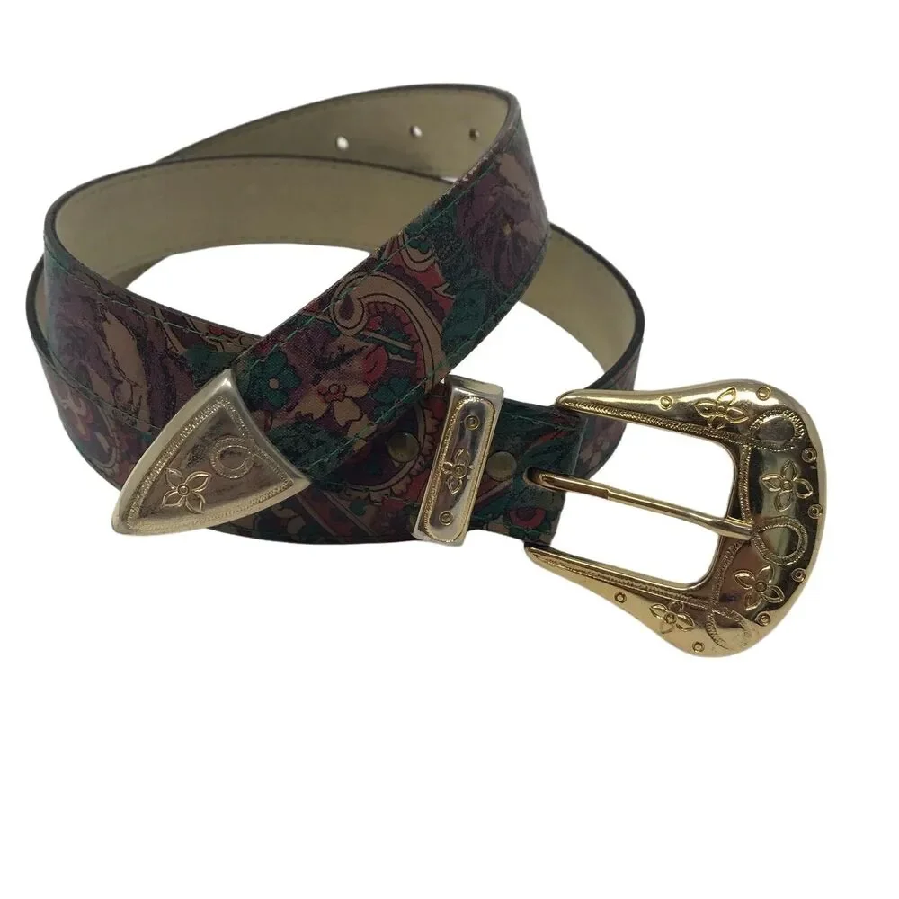 Women's Western Floral Belt Size Small Ornate